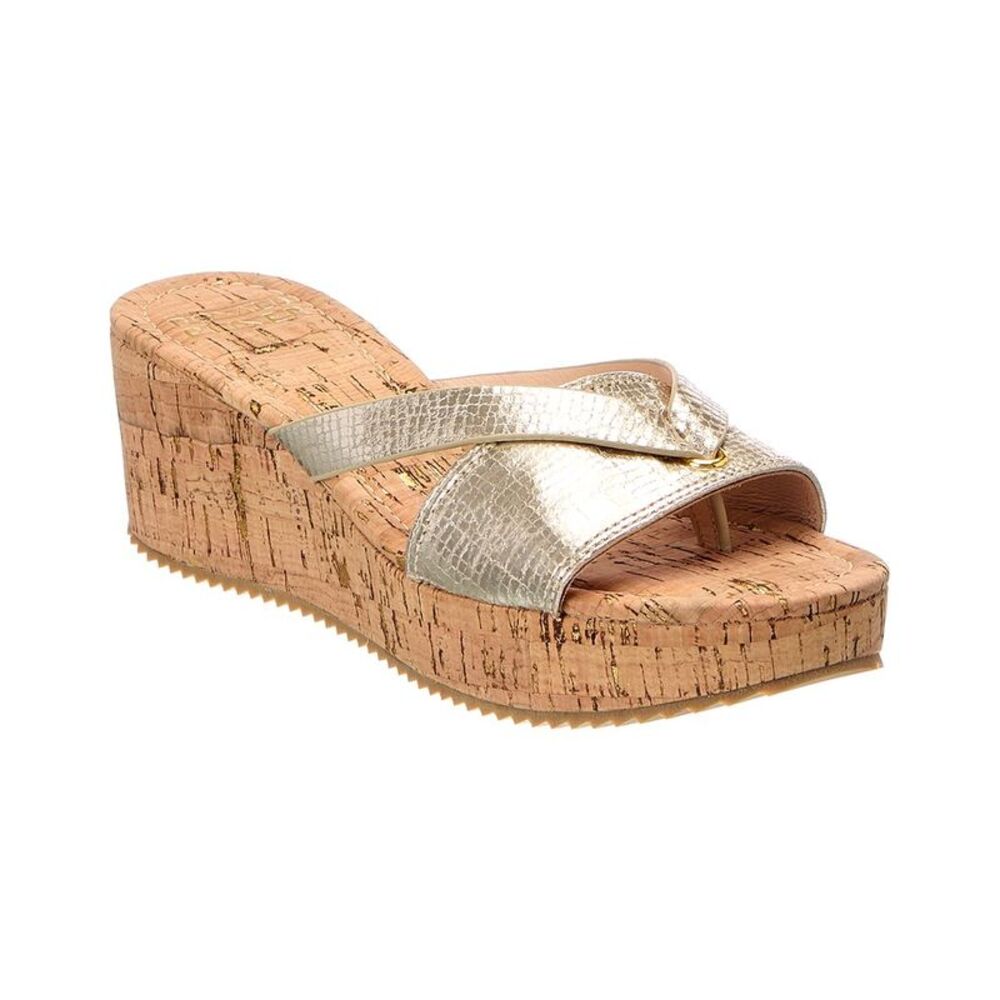 Donald Pliner Sotira Leather Sandal, Metallic